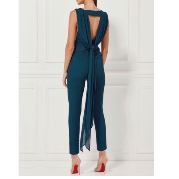 MISHA COLLECTION Green Edita Tapered Pantsuit Size M - Picture 2 of 10